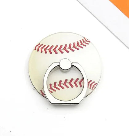 Metal Blue Basketball Finger Ring Phone Stand Holder