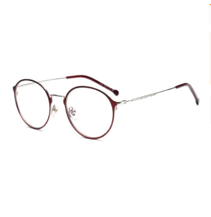 Retro Round Frame Alloy Anti-Blue Light Glasses (Unisex)