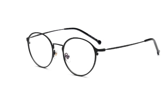 Retro Round Frame Alloy Anti-Blue Light Glasses (Unisex)