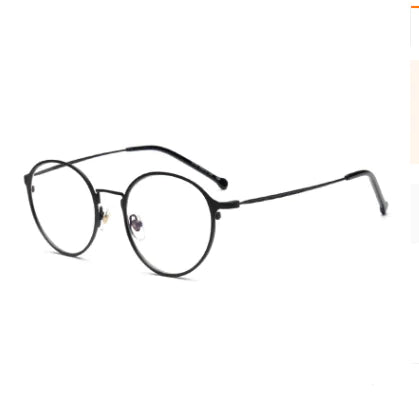 Retro Round Frame Alloy Anti-Blue Light Glasses (Unisex)