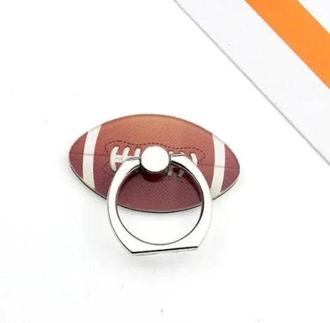 Metal Blue Basketball Finger Ring Phone Stand Holder