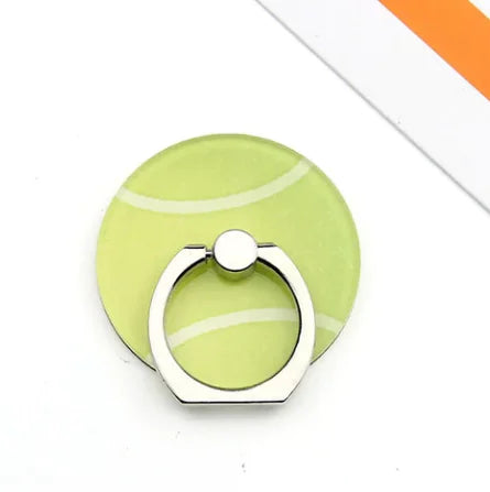 Metal Blue Basketball Finger Ring Phone Stand Holder