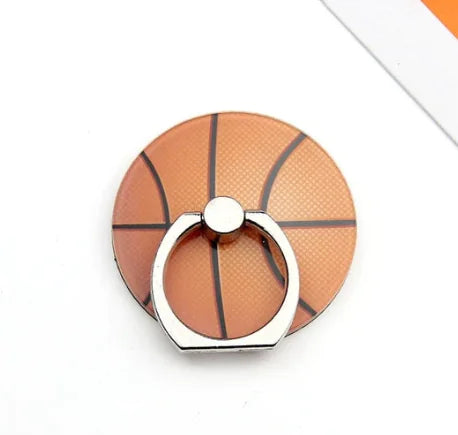 Metal Blue Basketball Finger Ring Phone Stand Holder