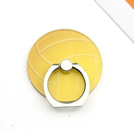 Metal Blue Basketball Finger Ring Phone Stand Holder